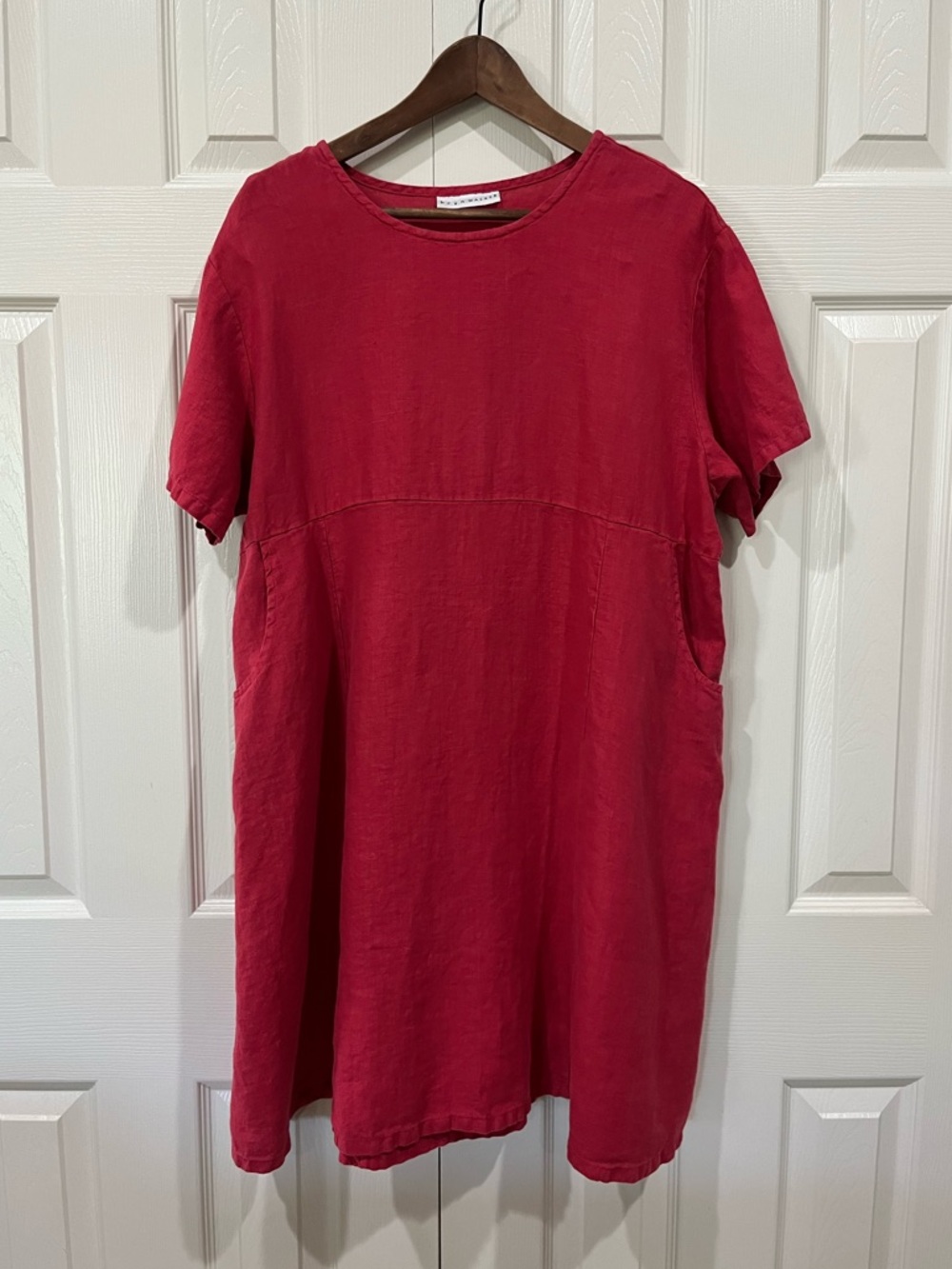 Bryn Walker Mara Linen Tunic Oversize Lagenlook Short Sleeve Women’s M
